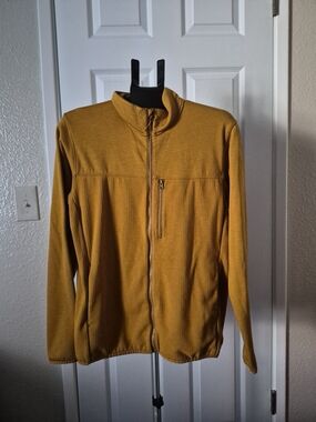 Uniqlo Men's Mustard Full-Zip Knit Jacket